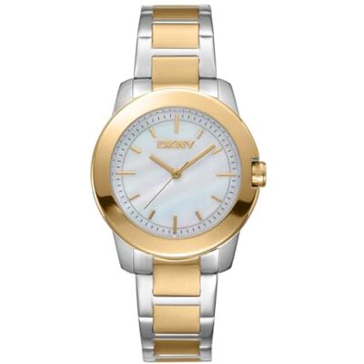 DKNY Orologio al quarzo Park Ave Midi al quarzo 5 ATM, Argento/oro, misura unica, Moderno DKNY Orologio al quarzo Park Ave Midi al quarzo 5 ATM, Argento/oro, misura unica, Moderno