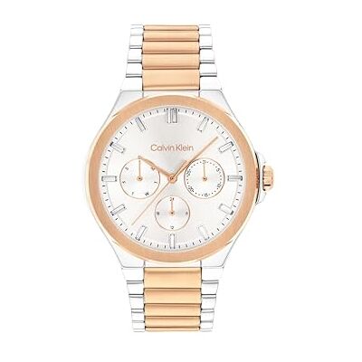 Calvin Klein Orologio Analogico Multifunzione al Quarzo da Donna Collezione VIBRANCY Disponibile con Cinturino in Acciaio Inossidabile o in Silicone Calvin Klein Orologio Analogico Multifunzione al Quarzo da Donna Collezione VIBRANCY Disponibile con Cinturino in Acciaio Inossidabile o in Silicone
