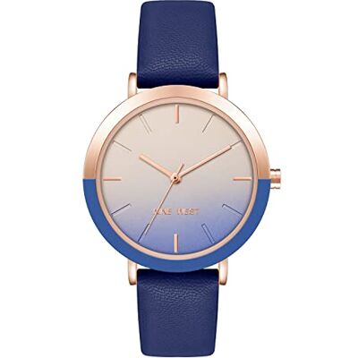 Nine West Orologio da polso da donna, Blu/Oro Rosa Nine West Orologio da polso da donna, Blu/Oro Rosa