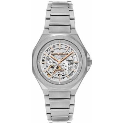 Armani Orologio Analogico Automatico Donna con Cinturino in Acciaio Inossidabile , Tono argento Armani Orologio Analogico Automatico Donna con Cinturino in Acciaio Inossidabile , Tono argento