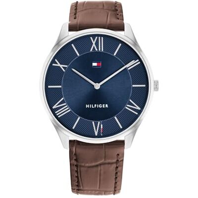 Tommy Hilfiger Orologio Analogico al Quarzo da uomo con cinturino in acciaio inossidabile o in pelle Tommy Hilfiger Orologio Analogico al Quarzo da uomo con cinturino in acciaio inossidabile o in pelle