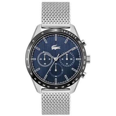 Lacoste Orologio Chronograph al Quarzo Collezione BOSTON per Uomo con Cinturino in Pelle o Acciaio Inossidabile in Maglia o Maglie Lacoste Orologio Chronograph al Quarzo Collezione BOSTON per Uomo con Cinturino in Pelle o Acciaio Inossidabile in Maglia o Maglie