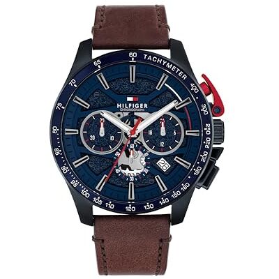 Tommy Hilfiger Orologio con Cronografo al Quarzo Disponibile con Cinturino in Acciaio Inossidabile o Pelle Tommy Hilfiger Orologio con Cronografo al Quarzo Disponibile con Cinturino in Acciaio Inossidabile o Pelle