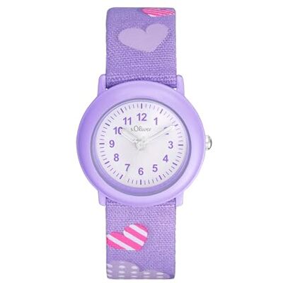 s.Oliver sOliver Orologio da polso per bambini, orologio analogico al quarzo, con cinturino in nylon/tessuto, resistente all'acqua fino a 3 bar, fornito in una confezione regalo s.Oliver sOliver Orologio da polso per bambini, orologio analogico al quarzo, con cinturino in nylon/tessuto, resistente all'acqua fino a 3 bar, fornito in una confezione regalo