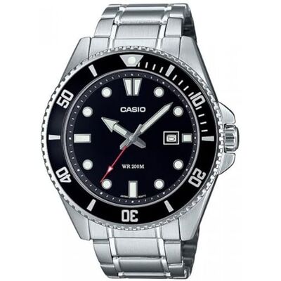 Casio COLLECTION Men Orologio da polso uomo Cassa e Bracciale in Acciaio Inox, Impermeabile 200M (20 Bar), Ghiera Girevole Nera, Quadrante Nero con Datario Casio COLLECTION Men Orologio da polso uomo Cassa e Bracciale in Acciaio Inox, Impermeabile 200M (20 Bar), Ghiera Girevole Nera, Quadrante Nero con Datario