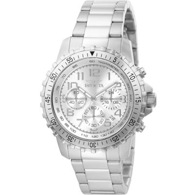 Invicta Specialty Orologio da Uomo in acciaio inossidabile con movimento Quarzo 45mm, Argento Invicta Specialty Orologio da Uomo in acciaio inossidabile con movimento Quarzo 45mm, Argento