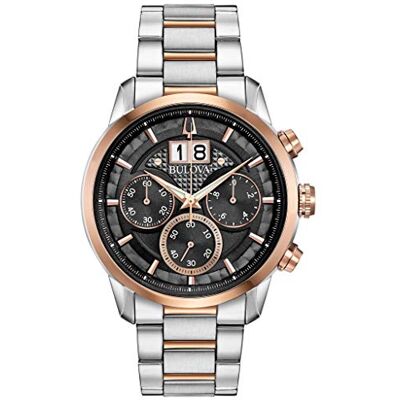 Bulova Orologio Cronografo Quarzo Uomo con Cinturino in Acciaio Inox Bulova Orologio Cronografo Quarzo Uomo con Cinturino in Acciaio Inox