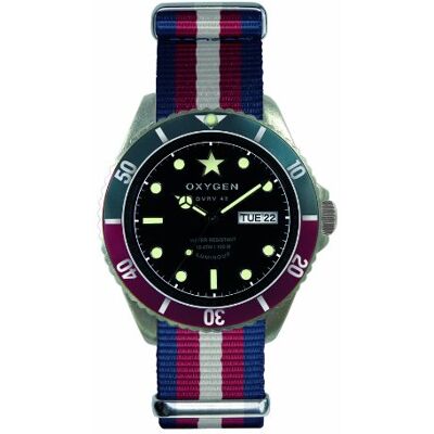 Oxygen Orologio al Quarzo Man Diver Vintage 42 "Flag" 41 mm Oxygen Orologio al Quarzo Man Diver Vintage 42 "Flag" 41 mm
