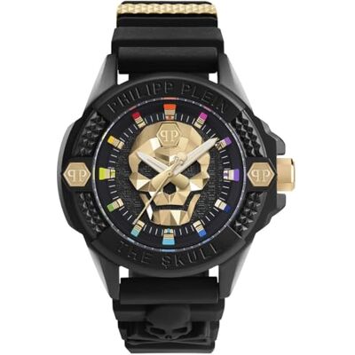 Philipp Plein The $Kull ECOCERAMIC Orologio da polso da uomo, analogico, al quarzo, in silicone Philipp Plein The $Kull ECOCERAMIC Orologio da polso da uomo, analogico, al quarzo, in silicone