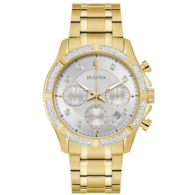 Bulova Orologio Cronógrafo al Quarzo da Uomo con Cinturino in Acciaio Inossidabile Bulova Orologio Cronógrafo al Quarzo da Uomo con Cinturino in Acciaio Inossidabile