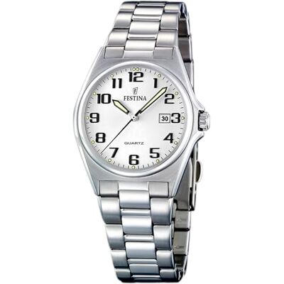 Festina Orologio Donna Analogico in Acciaio Inossidabile 316l Argentato Movimento al Quarzo, Vetro Minerale ad Alta Resistenza, Impermeabile 5 ATM, Calendario Festina Orologio Donna Analogico in Acciaio Inossidabile 316l Argentato Movimento al Quarzo, Vetro Minerale ad Alta Resistenza, Impermeabile 5 ATM, Calendario