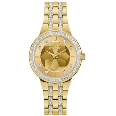 Bulova Orologio Analogico al Quarzo Donna con Cinturino in Acciaio Inossidabile Bulova Orologio Analogico al Quarzo Donna con Cinturino in Acciaio Inossidabile