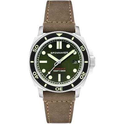 Spinnaker Hull Diver da uomo 42mm Orologio automatico a 3 lancette con cinturino in vera pelle o acciaio inossidabile SP-5088 Spinnaker Hull Diver da uomo 42mm Orologio automatico a 3 lancette con cinturino in vera pelle o acciaio inossidabile SP-5088