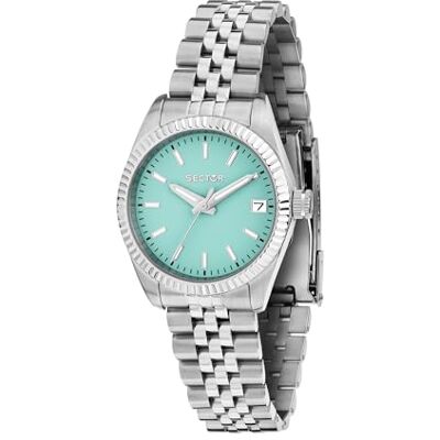 Sector Orologio Donna, Tempo, Data, Analogico, Cinturino in Acciaio, Cassa 32 mm, Collezione 240 Sector Orologio Donna, Tempo, Data, Analogico, Cinturino in Acciaio, Cassa 32 mm, Collezione 240