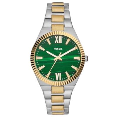 Fossil Orologio Scarlette da donna, 38 mm Movimento al quarzo con data a tre lancette e cinturino in acciaio inossidabile Fossil Orologio Scarlette da donna, 38 mm Movimento al quarzo con data a tre lancette e cinturino in acciaio inossidabile