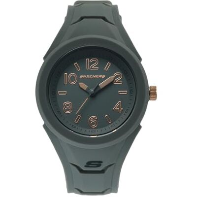 Skechers set regalo da donna, movimento a tre lancette, cassa in silicone grigio da 38 mm con cinturino in silicone, Skechers set regalo da donna, movimento a tre lancette, cassa in silicone grigio da 38 mm con cinturino in silicone,