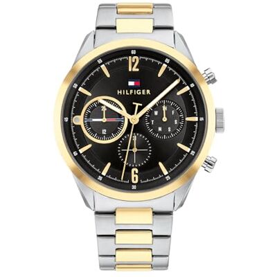 Tommy Hilfiger Orologio Analogico Multifunzione al Quarzo da Uomo con Cinturino in Acciaio Inossidabile Bicolore Tommy Hilfiger Orologio Analogico Multifunzione al Quarzo da Uomo con Cinturino in Acciaio Inossidabile Bicolore