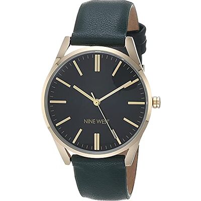 Nine West Orologio da polso da donna, Verde/Oro Nine West Orologio da polso da donna, Verde/Oro