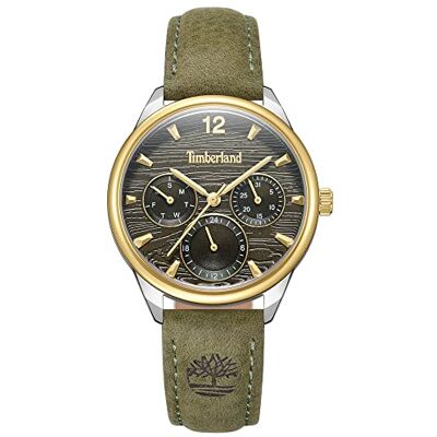 Timberland Orologio analogico al quarzo da donna con cinturino in pelle , verde, Moderno Timberland Orologio analogico al quarzo da donna con cinturino in pelle , verde, Moderno