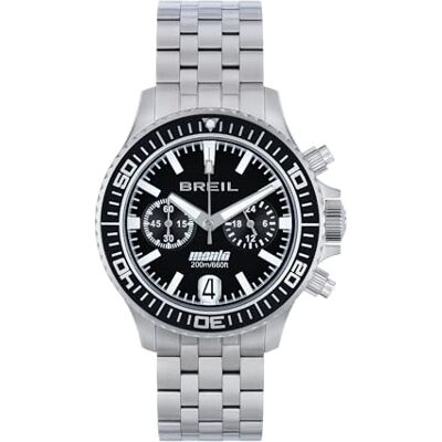Breil , Collezione Manta P.R.O., Orologio Uomo, Cronografo Uomo in Acciaio Personalizzabile con Incisione, Movimento al Quarzo, Chiusura Diver Regolabile 14-21cm, Resistente all'Acqua,Silver-Nero-Verde Breil , Collezione Manta P.R.O., Orologio Uomo, Cronografo Uomo in Acciaio Personalizzabile con Incisione, Movimento al Quarzo, Chiusura Diver Regolabile 14-21cm, Resistente all'Acqua,Silver-Nero-Verde