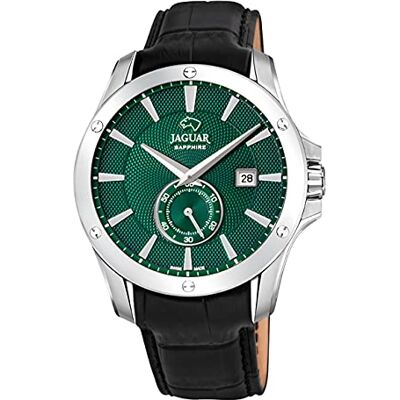 Jaguar Orologio modello della collezione ACAMAR, cassa 44 mm verde con cinturino in pelle nera da uomo Jaguar Orologio modello della collezione ACAMAR, cassa 44 mm verde con cinturino in pelle nera da uomo