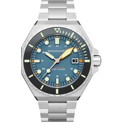 Spinnaker Dumas Orologio da uomo 44 mm automatico a 3 lancette con cinturino in acciaio inossidabile massiccio SP-5081 Spinnaker Dumas Orologio da uomo 44 mm automatico a 3 lancette con cinturino in acciaio inossidabile massiccio SP-5081
