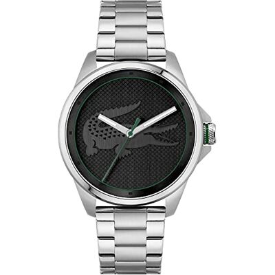 Lacoste Orologio Analogico al Quarzo da Uomo Collezione LE CROC con Cinturino in Acciaio Inossidabile Argentato Lacoste Orologio Analogico al Quarzo da Uomo Collezione LE CROC con Cinturino in Acciaio Inossidabile Argentato