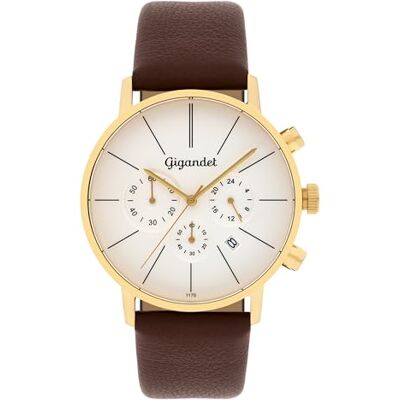 Gigandet Orologio Analogico al Quarzo Giapponese Uomo con Cinturino in Pelle Gigandet Orologio Analogico al Quarzo Giapponese Uomo con Cinturino in Pelle