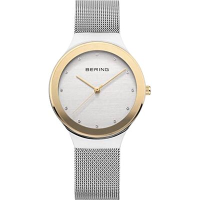 BERING Donna Analogico Quarzo Classic Orologio con Cinturino in Acciaio inossidabile Cinturino e Vetro zaffiro BERING Donna Analogico Quarzo Classic Orologio con Cinturino in Acciaio inossidabile Cinturino e Vetro zaffiro