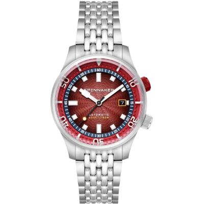 Spinnaker Bradner Orologio da uomo 42 mm automatico a 3 lancette con cinturino in vera pelle o acciaio inossidabile SP-5062 Spinnaker Bradner Orologio da uomo 42 mm automatico a 3 lancette con cinturino in vera pelle o acciaio inossidabile SP-5062