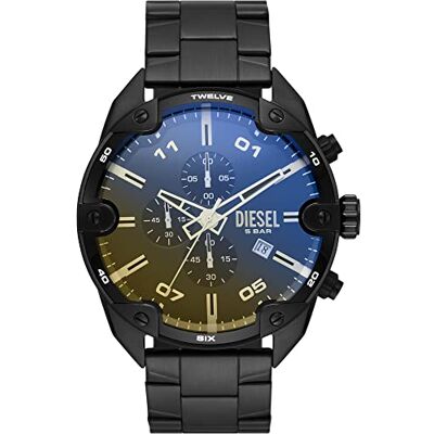 Diesel Orologio Spiked da uomo, movimento cronografo al quarzo con cinturino in acciaio inossidabile Diesel Orologio Spiked da uomo, movimento cronografo al quarzo con cinturino in acciaio inossidabile