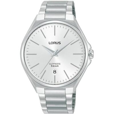 Lorus Orologio analogico al quarzo da uomo con bracciale in acciaio inossidabile, Argento Lorus Orologio analogico al quarzo da uomo con bracciale in acciaio inossidabile, Argento