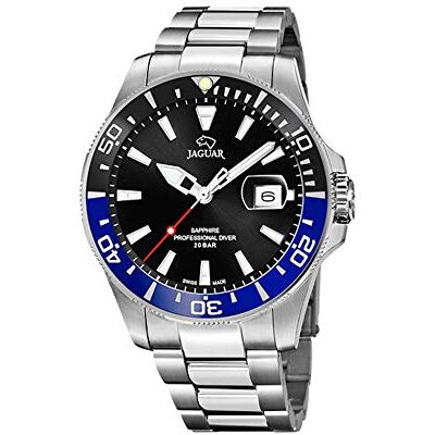 JAGUAR Orologio modello della collezione Executive, cassa 43,5 mm nero con cinturino in acciaio da uomo JAGUAR Orologio modello della collezione Executive, cassa 43,5 mm nero con cinturino in acciaio da uomo