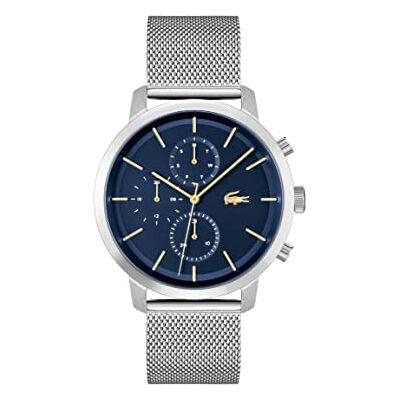 Lacoste Orologio Analogico Multifunzione al Quarzo da Uomo Collezione REPLAY con Cinturino in Maglia Metallica in Acciaio Inossidabile Argentato Lacoste Orologio Analogico Multifunzione al Quarzo da Uomo Collezione REPLAY con Cinturino in Maglia Metallica in Acciaio Inossidabile Argentato