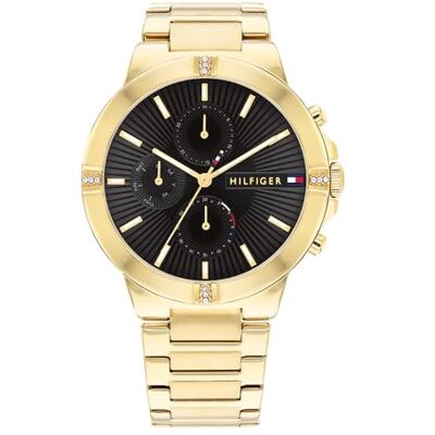 Tommy Hilfiger Orologio Analogico Multifunzione al Quarzo da Donna con Cinturino in Acciaio Inossidabile di Colore Dorato Tommy Hilfiger Orologio Analogico Multifunzione al Quarzo da Donna con Cinturino in Acciaio Inossidabile di Colore Dorato