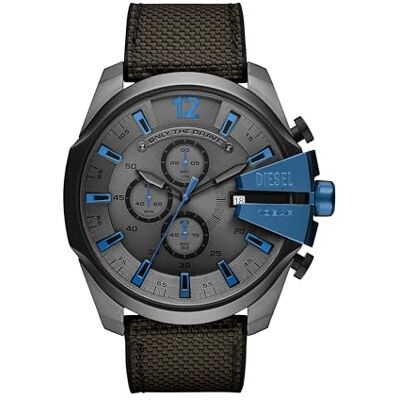 Diesel Chief Series orologio da uomo, movimento cronografo con cinturino in silicone, acciaio inossidabile o pelle Diesel Chief Series orologio da uomo, movimento cronografo con cinturino in silicone, acciaio inossidabile o pelle
