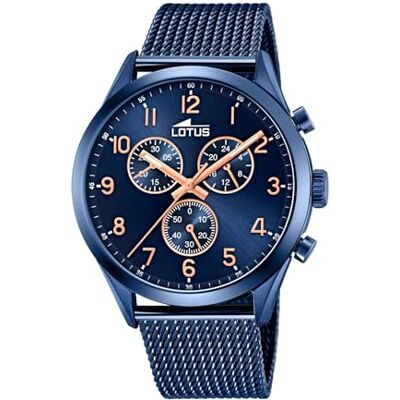 Lotus Orologio Uomo Analogico in Acciaio Inossidabile 316l Blu Lotus Orologio Uomo Analogico in Acciaio Inossidabile 316l Blu