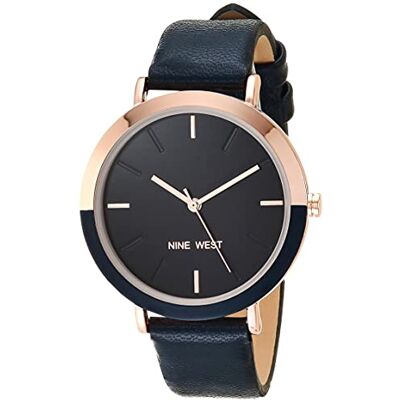 Nine West Orologio da polso da donna, Blu Marino/Oro Rosa Nine West Orologio da polso da donna, Blu Marino/Oro Rosa