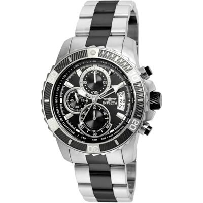 Invicta Pro Diver SCUBA Orologio da Uomo in Acciaio Inossidabile con Movimento al Quarzo 45 mm, Argento/Nero Invicta Pro Diver SCUBA Orologio da Uomo in Acciaio Inossidabile con Movimento al Quarzo 45 mm, Argento/Nero