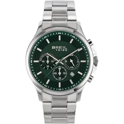 Breil , Collezione Kart, Orologio Uomo, Cronografo Uomo in Acciaio Lucido e Satinato, Movimento al Quarzo, Quadrante Verde, Chiusura Déployante Regolabile 15.5-21 cm, Resistente all'Acqua, Silver-Verde Breil , Collezione Kart, Orologio Uomo, Cronografo Uomo in Acciaio Lucido e Satinato, Movimento al Quarzo, Quadrante Verde, Chiusura Déployante Regolabile 15.5-21 cm, Resistente all'Acqua, Silver-Verde
