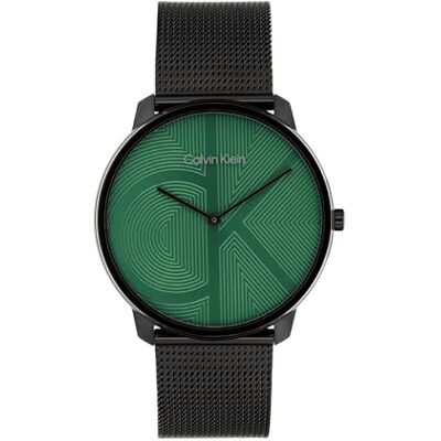 Calvin Klein Orologio Analogico al Quarzo Per Uomo e Donna Collezione ICONIC con Cinturino in Acciaio Inossidabile Grigio Calvin Klein Orologio Analogico al Quarzo Per Uomo e Donna Collezione ICONIC con Cinturino in Acciaio Inossidabile Grigio