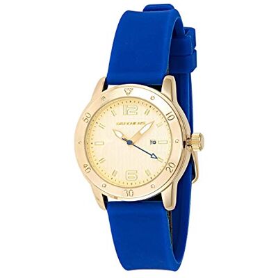 Skechers Orologio Redondo da donna, movimento a tre lancette con data, cassa in lega d'oro da 36 mm con cinturino in silicone, Skechers Orologio Redondo da donna, movimento a tre lancette con data, cassa in lega d'oro da 36 mm con cinturino in silicone,