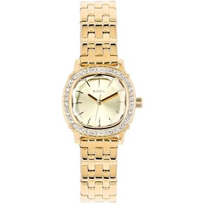 Breil , Collezione Sienna, Orologio Donna Solo Tempo in Acciaio Lucido, Quadrante Sunray, Lunetta con Cristalli, Bracciale a Maglia Singola, Chiusura Ripiegata, WR 5 ATM, Cassa Squadrata 23 mm Breil , Collezione Sienna, Orologio Donna Solo Tempo in Acciaio Lucido, Quadrante Sunray, Lunetta con Cristalli, Bracciale a Maglia Singola, Chiusura Ripiegata, WR 5 ATM, Cassa Squadrata 23 mm