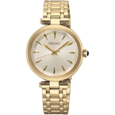 Seiko Orologio Analogico al Quarzo Donna con Cinturino in Acciaio Inossidabile Seiko Orologio Analogico al Quarzo Donna con Cinturino in Acciaio Inossidabile