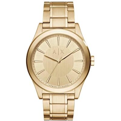 Armani Orologio per uomo, Movimento al quarzo a tre lancette e cassa da 44 mm con cinturino in acciaio Armani Orologio per uomo, Movimento al quarzo a tre lancette e cassa da 44 mm con cinturino in acciaio