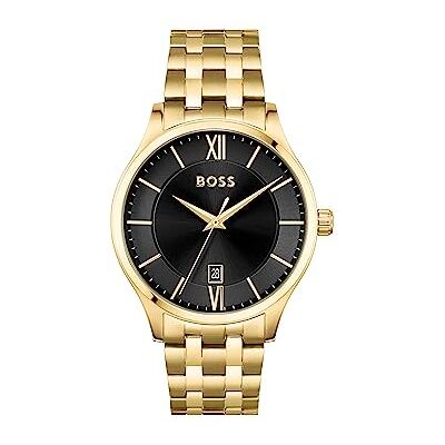 Boss Orologio Analogico al Quarzo da Uomo Collezione ELITE con Cinturino in Acciaio Inossidabile di Colore Dorato Boss Orologio Analogico al Quarzo da Uomo Collezione ELITE con Cinturino in Acciaio Inossidabile di Colore Dorato