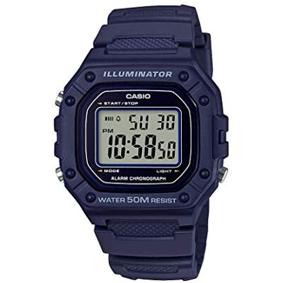 Casio Orologio da uomo W-218H-1AVCF classico con display digitale al quarzo nero Casio Orologio da uomo W-218H-1AVCF classico con display digitale al quarzo nero