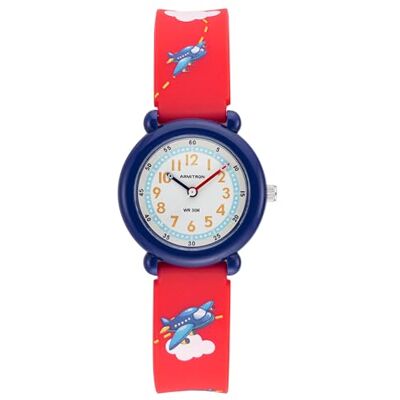 Armitron Orologio sportivo da polso per bambini, con cinturino in silicone con motivo, facile da leggere, 27/1006, Rosso Armitron Orologio sportivo da polso per bambini, con cinturino in silicone con motivo, facile da leggere, 27/1006, Rosso