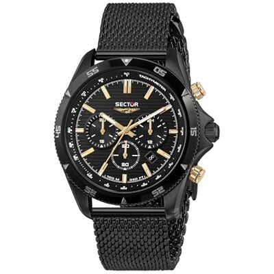 Sector Wristwatch Analogico , Nero, 45mm, Bracciale Sector Wristwatch Analogico , Nero, 45mm, Bracciale