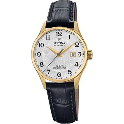 Festina Swiss Made Orologio Donna Analogico in Pelle Nero Festina Swiss Made Orologio Donna Analogico in Pelle Nero